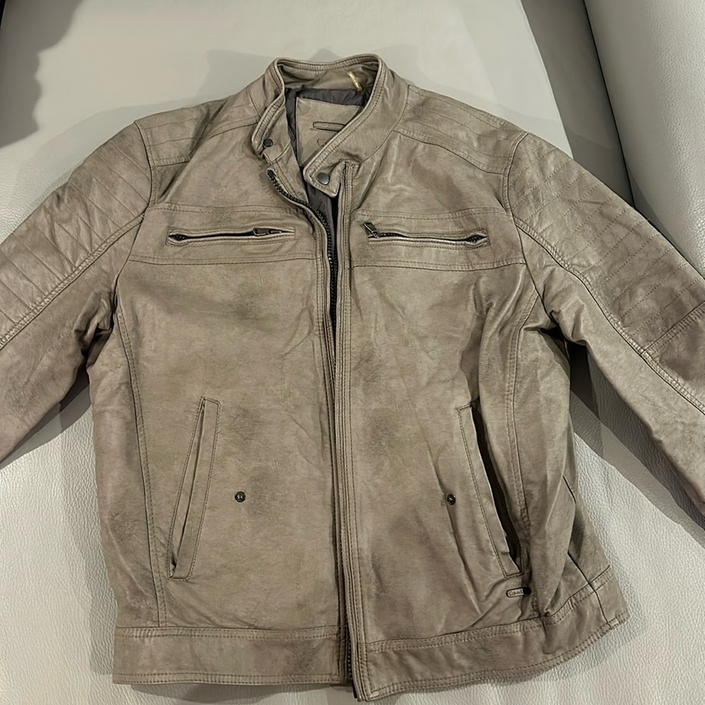 Calvin Klein Leather Jacket - image 1
